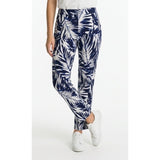 John Paul Richard Women’s Pants Large Poly Blend Blue white floral