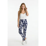 John Paul Richard Women’s Pants Large Poly Blend Blue white floral