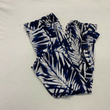 John Paul Richard Women’s Pants Large Poly Blend Blue white floral