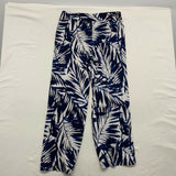 John Paul Richard Women’s Pants Large Poly Blend Blue white floral