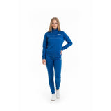 Bench Girls 9/10 Yrs Blue Long Sleeve Polyester Mock Full Zip Track Jacket