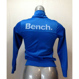 Bench Girls 9/10 Yrs Blue Long Sleeve Polyester Mock Full Zip Track Jacket