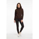 Fila Full Zip Jacket Women's Size Medium Brown Long Sleeve Mock Drawstring Neck