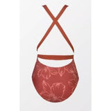 Cupshe Women's Floral V Neck Crisscross One Piece Swimsuit Medium