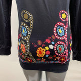 Onlypuff Women's Hoodie Tunic Small Black with pocket Poly/Spandex New