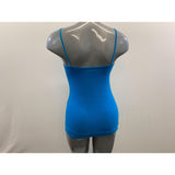 Seductions Women's Blue Spaghetti Strapped Fitted Tank Top Size Small (See Size Measurements)