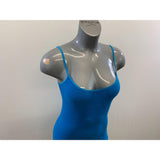 Seductions Women's Blue Spaghetti Strapped Fitted Tank Top Size Small (See Size Measurements)