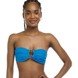 Body Glove Smoothies Irene Solid Bandeau Bikini Top Wave Irene Size S/P NWT