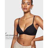INLYRIC Inbarely Triangle Bralette Unlined V Neck Wireless Bra Black Small NWT