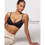 INLYRIC Inbarely Triangle Bralette Unlined V Neck Wireless Bra Black Small NWT