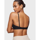 INLYRIC Inbarely Triangle Bralette Unlined V Neck Wireless Bra Black Small NWT