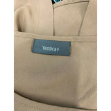 Yessica Women's Medium Brown Sleeveless Round Neck Back Split Blouse Top