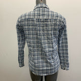 The North Face Women's Blouse Size Small Blue White Plaid Half Button
