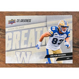 2024 Upper Deck CFL High Gloss #/10 Dalton Schoen 84 Winnipeg Blue Bombers