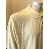 Eddie Bauer Men's Large Yellow Cuffed Short Sleeve Cotton Casual Polo Shirt