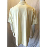 Eddie Bauer Men's Large Yellow Cuffed Short Sleeve Cotton Casual Polo Shirt