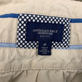 American Eagle Women's A Line Skirt Size 6 Beige Back Zipper Cotton