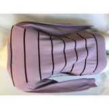 Sunice Women's V-Neck Long Sleeve Striped Wool Sweater Size Small -New