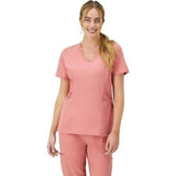 Hanes Women's Comfort Fit Scrub Top  HSA100 2XL Rose Ranch Pink NWT
