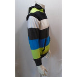 Burnside Men's Hooded Striped Long Sleeve Cotton Blend Sweater Size Medium