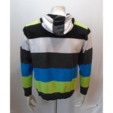Burnside Men's Hooded Striped Long Sleeve Cotton Blend Sweater Size Medium