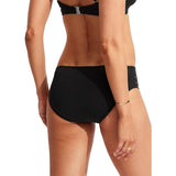 SEAFOLLY MULTI STRAP BIKINI BOTTOM Women's size 12 Black NWT
