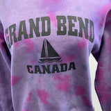 Grand Bend Canada Women's Tie Dye Purple Long Sleeve Sweatshirt Size Medium Cotton
