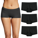Maidenform Womens Boyshort Panty Pack, Dream Microfiber 3-Pack Black Medium 6