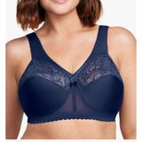Glamorise Full Figure MagicLift Wirefree Support Bra #1000 Midieval Blue NEW
