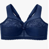 Glamorise Full Figure MagicLift Wirefree Support Bra #1000 Midieval Blue NEW