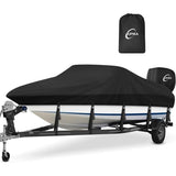 KIPIEA 1300D BOAT COVER 14-16 FT BLACK NEW