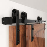 WINSOON 7.5FT Single Track Bypass Sliding Barn Door Hardware Kit
