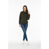 Urban Heritage Women's Army Green Long Sleeve Turtle Neck Size Medium Acrylic