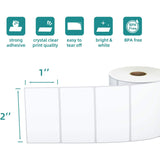 Labelchoice 3-Proof 2"x1" Direct Thermal Barcode Labels (Not for Dymo)