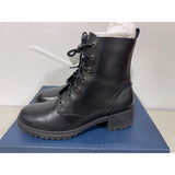 Cole Haan womens Camea Water Proof Combat Boot W20768 Size 6-6.5 Black NEW