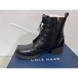 Cole Haan womens Camea Water Proof Combat Boot W20768 Size 6-6.5 Black NEW
