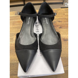 MARC FISHER ELESIA POINTED-TOE BALLET FLAT, BLACK 8M NWT