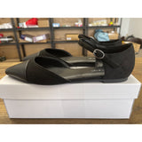 MARC FISHER ELESIA POINTED-TOE BALLET FLAT, BLACK 8M NWT