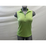 IZOD Golf Women's Sleeve 1/2 Zip Polo Shirt Size Small Green Polyester