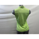 IZOD Golf Women's Sleeve 1/2 Zip Polo Shirt Size Small Green Polyester