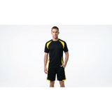 Stormtech Performance Black Yellow Polyester Athletic Short Sleeve Shirt Size L