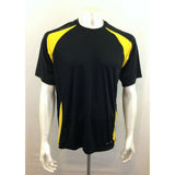 Stormtech Performance Black Yellow Polyester Athletic Short Sleeve Shirt Size L