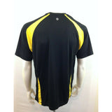 Stormtech Performance Black Yellow Polyester Athletic Short Sleeve Shirt Size L