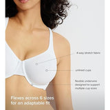 Wacoal 855473 Ever Flexing Unlined Underwire Full Coverage Bra Black
