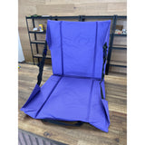 Folding Stadium Seat Cushion with Backrest, Violet, NEW