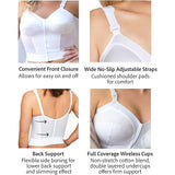 Exquisite Form Front Close Wirefree Longline Posture Bra 5107530 WHITE