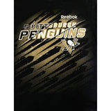 Pittsburgh Penguins Reebok Tee Men's Medium Black Graphic Crew Neck T Shirt