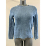 Gap Girls Size Large Blue Long Sleeve Crew Neck Rib Knit Pullover Sweater