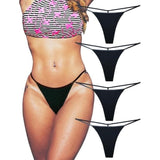 KUKU PANDA Cotton G String Thongs for Women XL T- Back Pack of 4  NEW