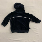 Air Jordan Velour Full Zip Hoodie Infant Boys Size 12 Months Black Long Sleeve Hooded Jacket